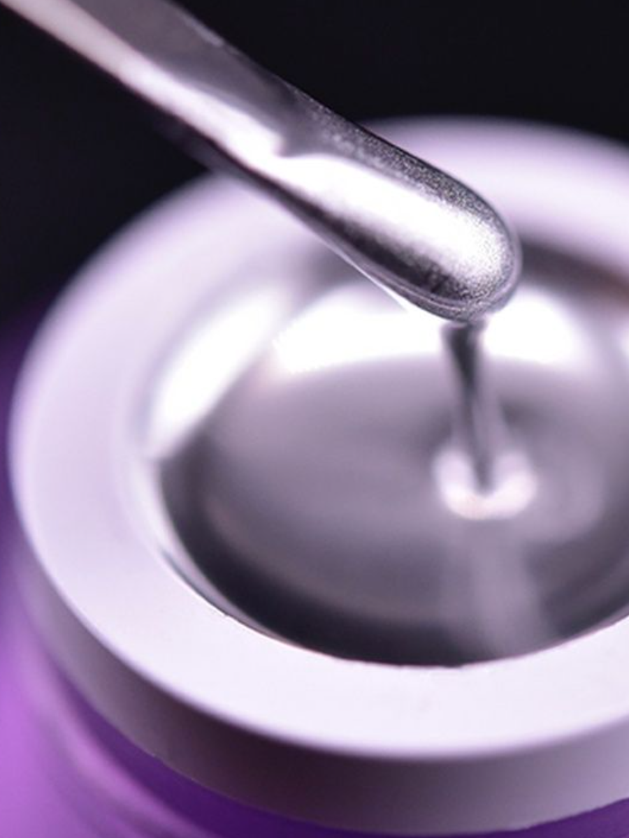 כסף עם אפקט מראה Liquid Steel ג'ל צבע