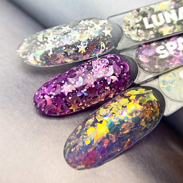 GALAXY GEL Space ג'ל לעיצוב סגול כסף