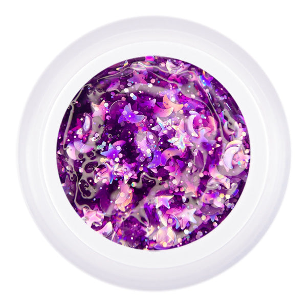 GALAXY GEL Space ג'ל לעיצוב סגול כסף